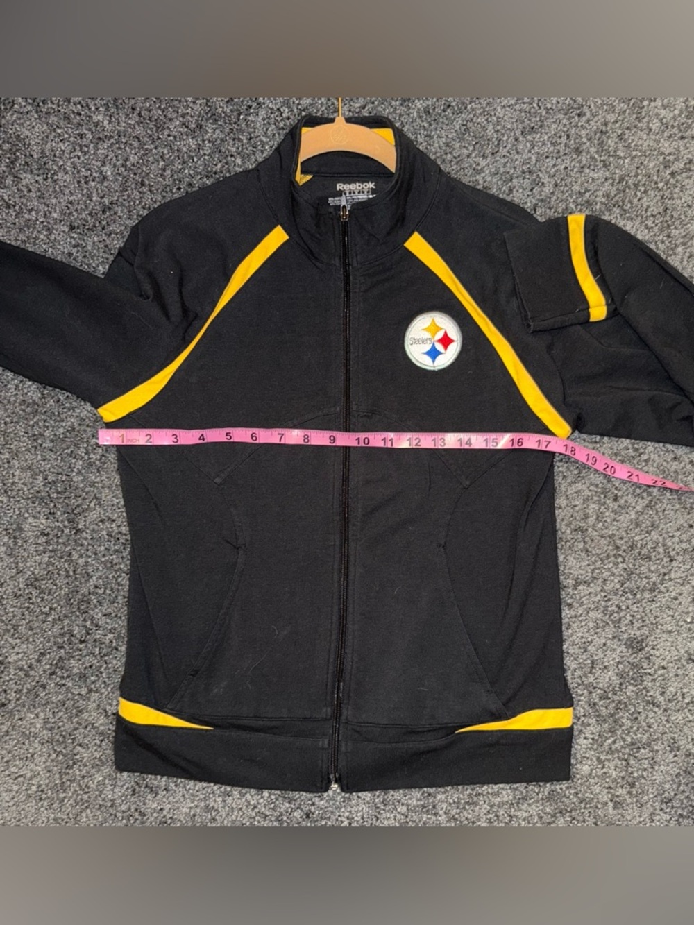Reebok Black Jacket with Yellow Trim - Picture 6 of 7